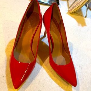 Calvin Klein red pointed heels size 8.5
